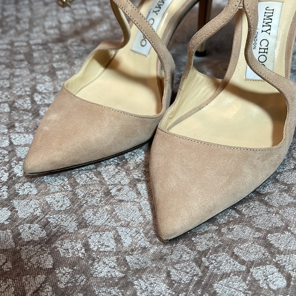 Jimmy Choo Suede Blush Pumps Size 36.5 - Picture 3 of 9